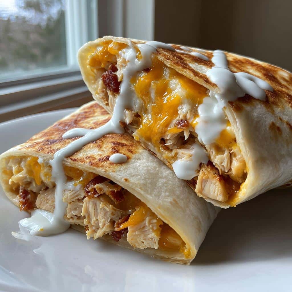 Air Fryer Chicken Bacon Ranch Wrap - detail 1