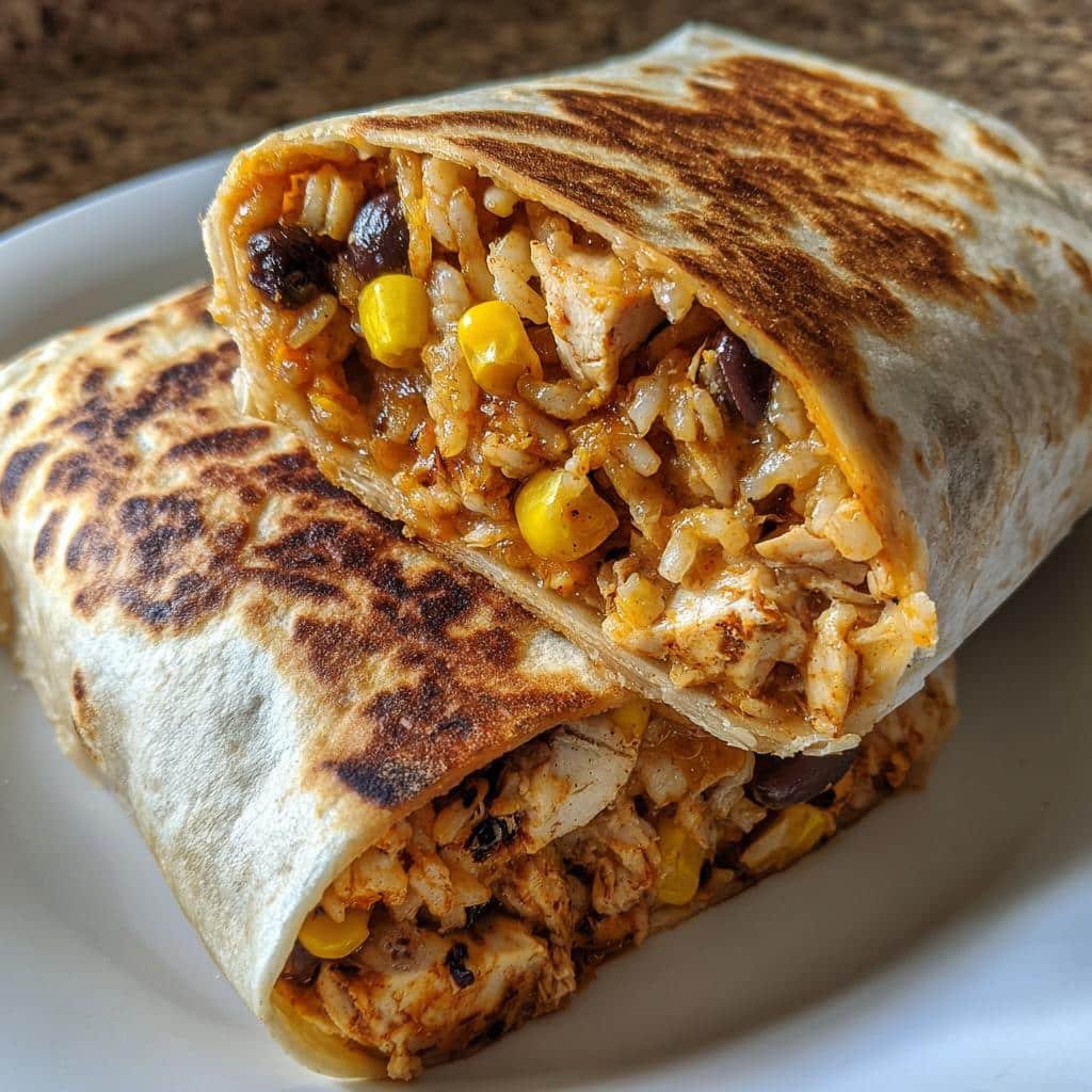 Air Fryer Chicken Burritos