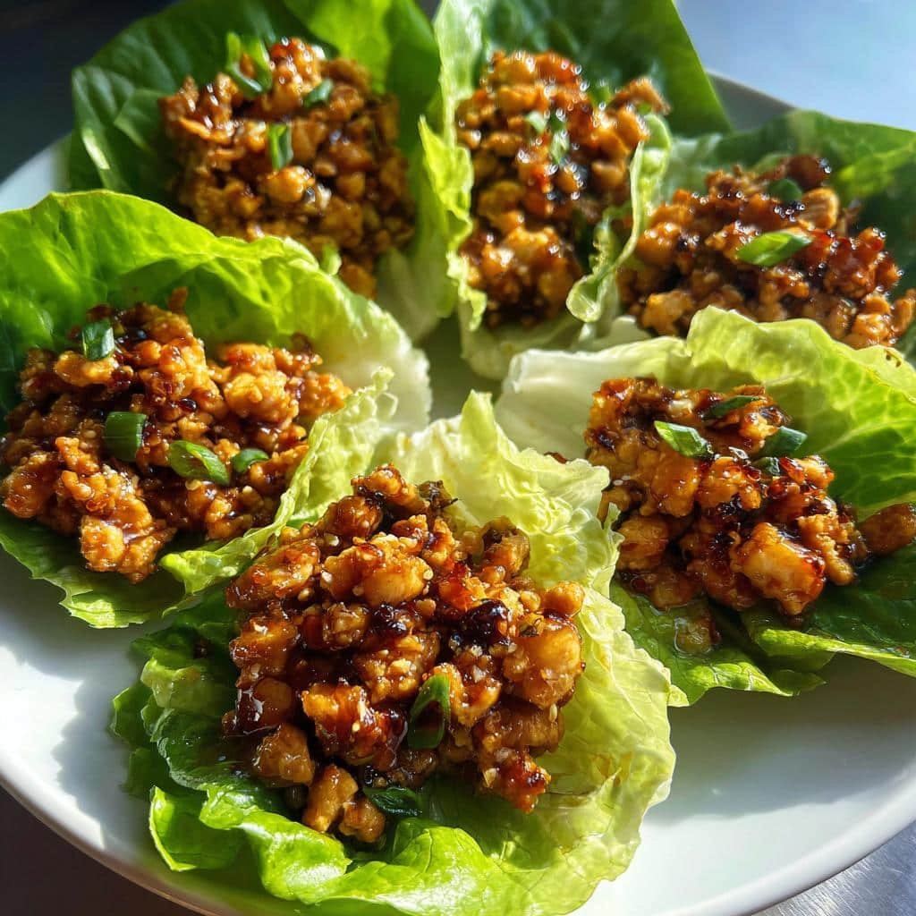 Air Fryer Chicken Lettuce Wraps