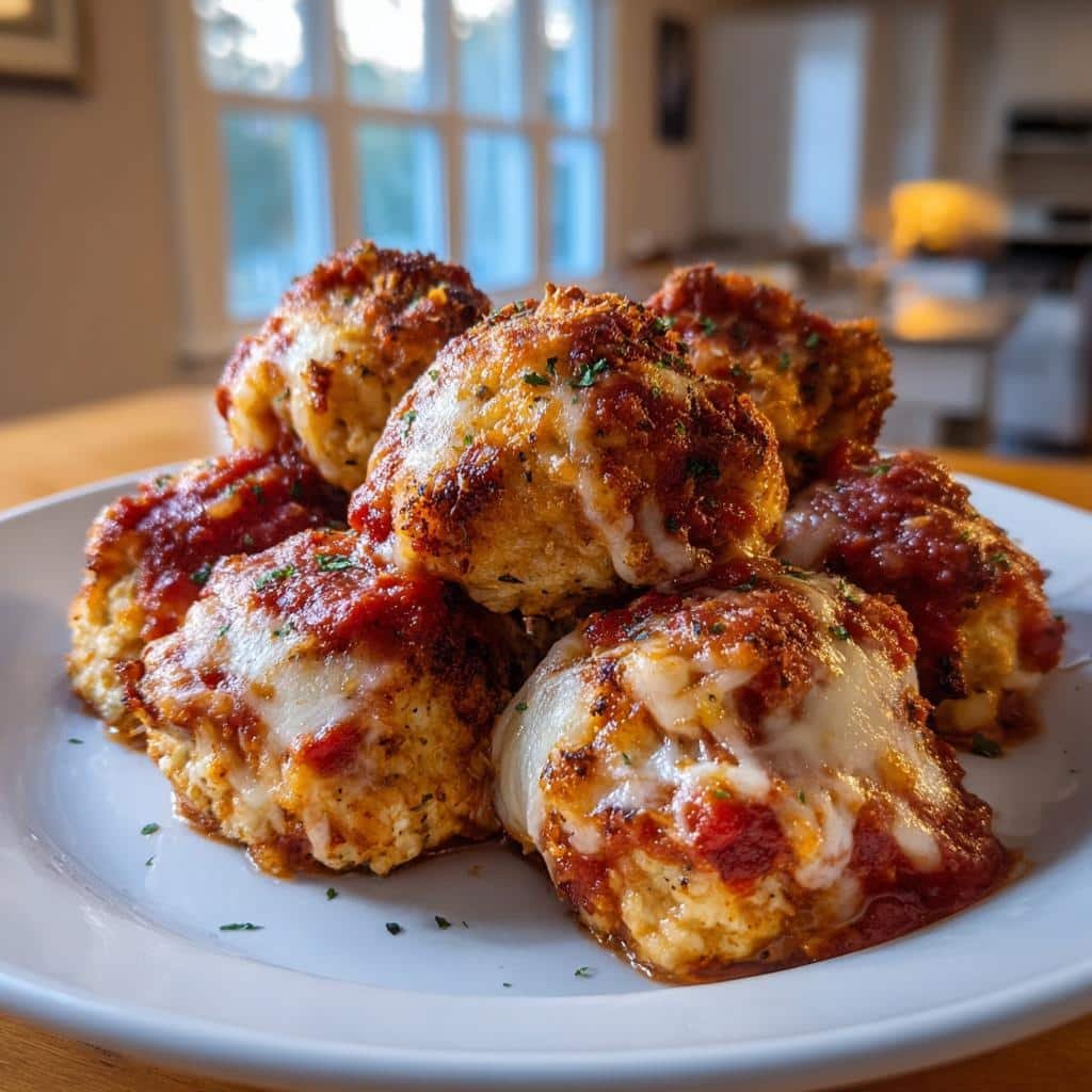 Air Fryer Chicken Parmesan Meatballs