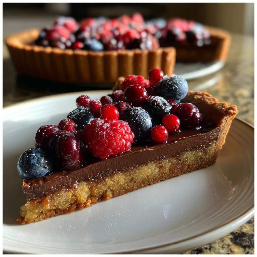 Air Fryer Chocolate Berry Tart - detail 1