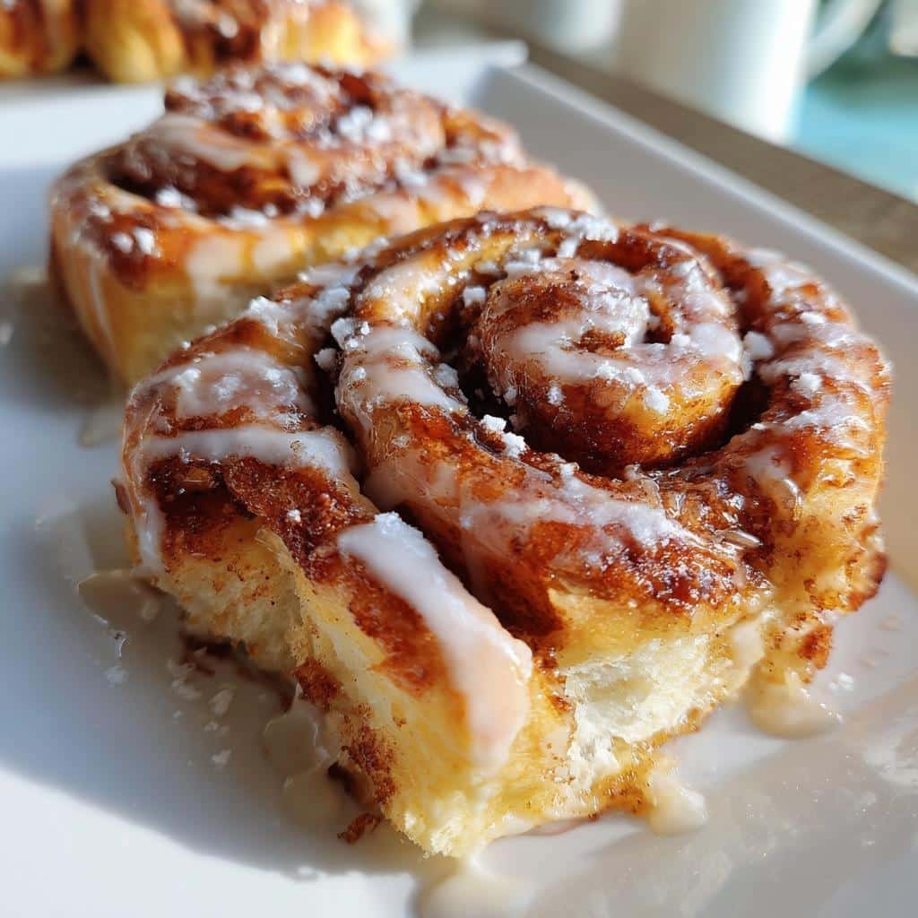 Air Fryer Cinnamon Rolls with Icing - detail 1