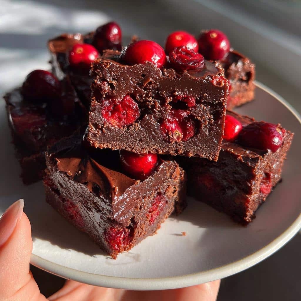 Air Fryer Cranberry Fudge Squares - detail 1
