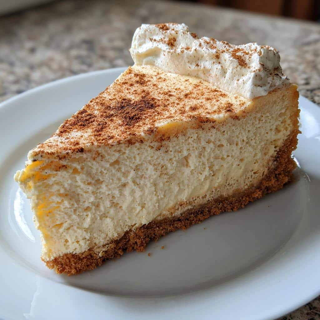 Air Fryer Eggnog Cheesecake