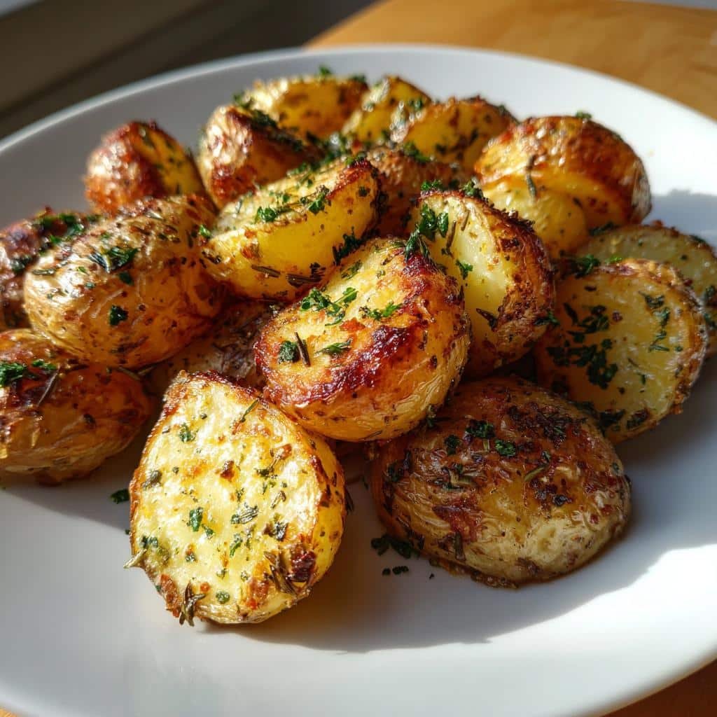 Air Fryer Garlic & Herb Roasted Potatoes - detail 1
