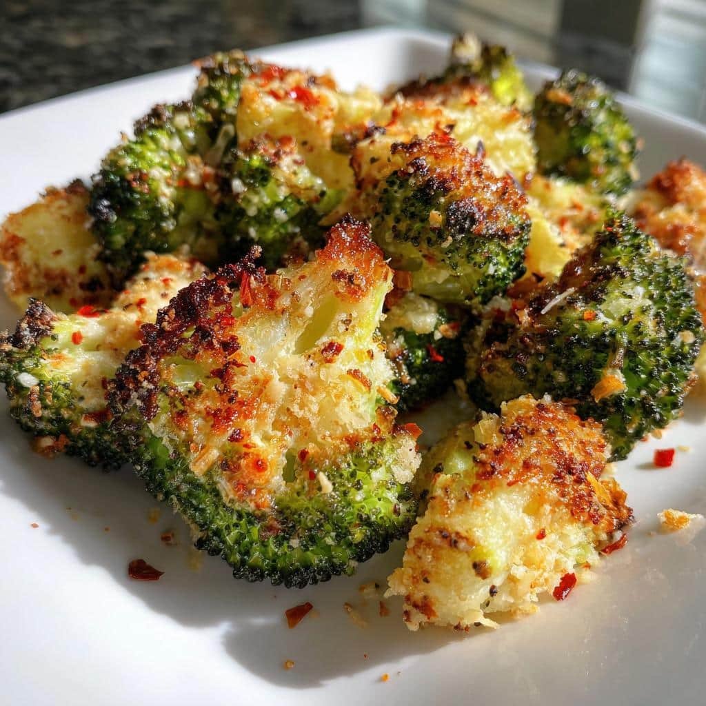 Air Fryer Garlic Parmesan Broccoli