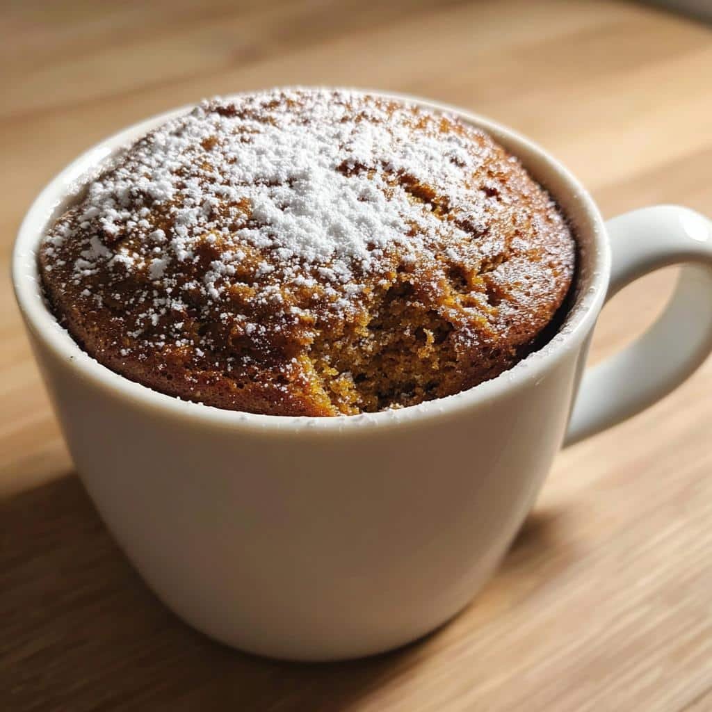 Air Fryer Gingerbread Mug Cake