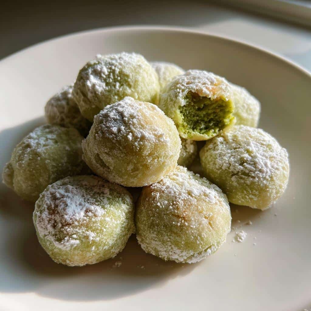 Air Fryer Green Tea Mochi