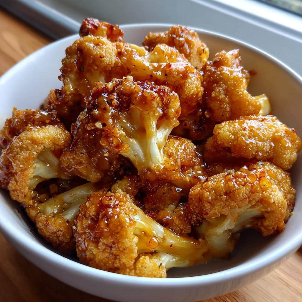 Air Fryer Maple Glazed Cauliflower
