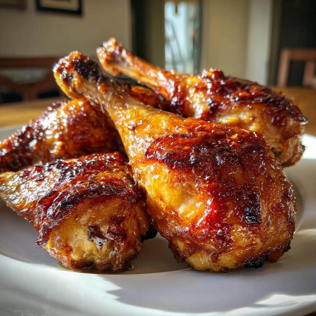 Air Fryer Maple-Glazed Turkey Legs