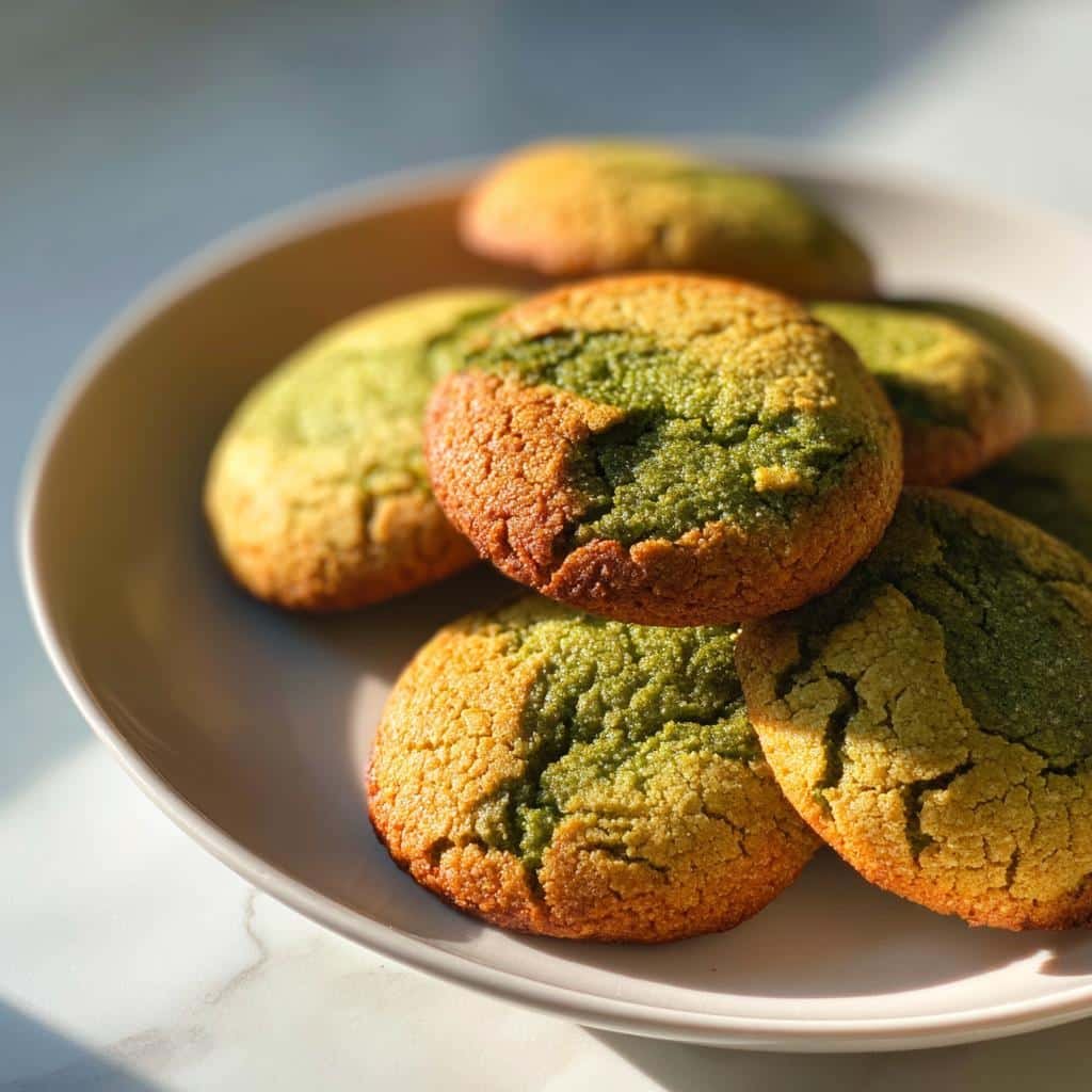 Air Fryer Matcha Cookies