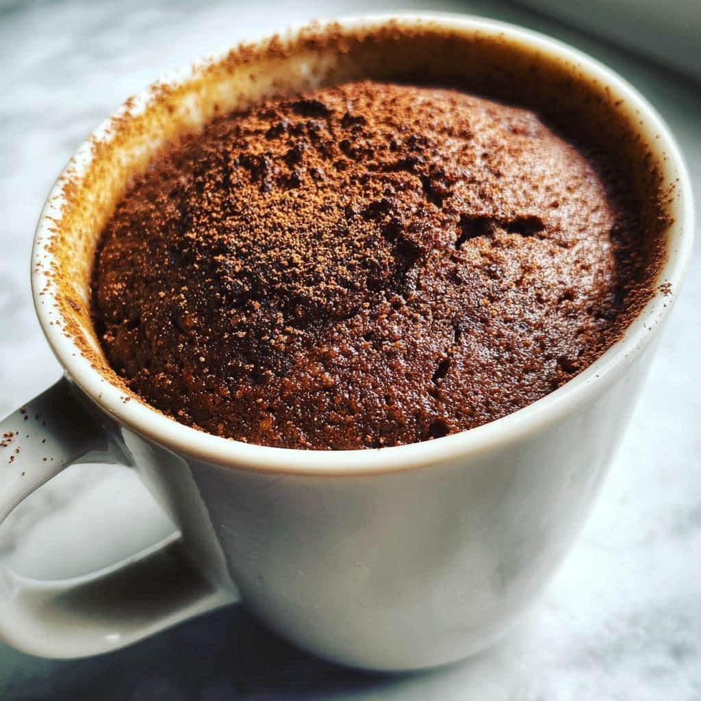 Air Fryer Mocha Mug Cake