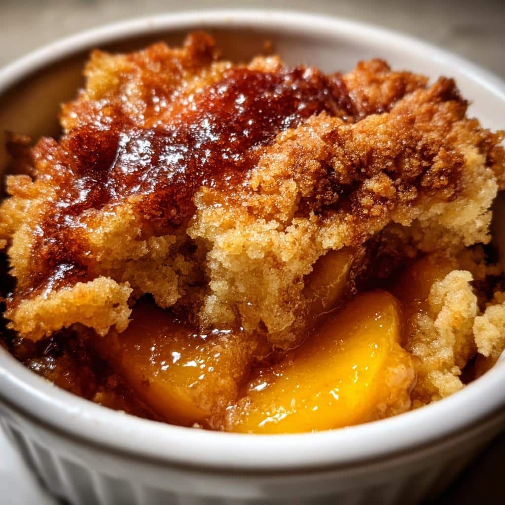Air Fryer Peach Cobbler - detail 1