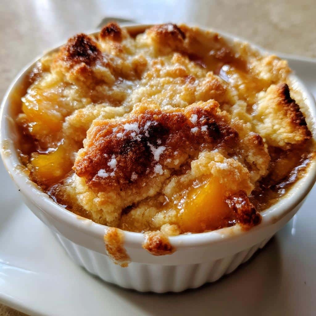 Air Fryer Peach Cobbler