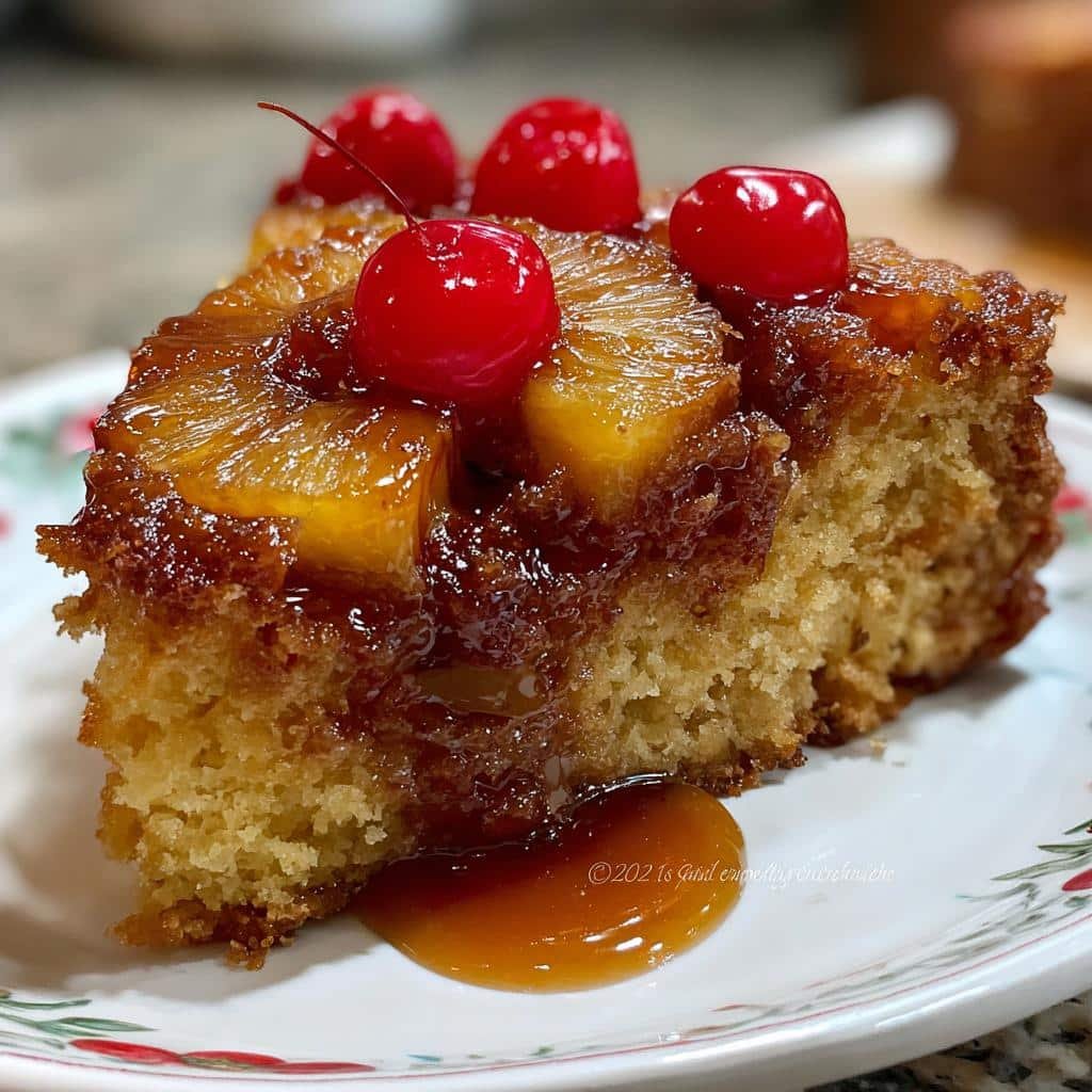 Air Fryer Pineapple Upside-Down Cake - detail 1