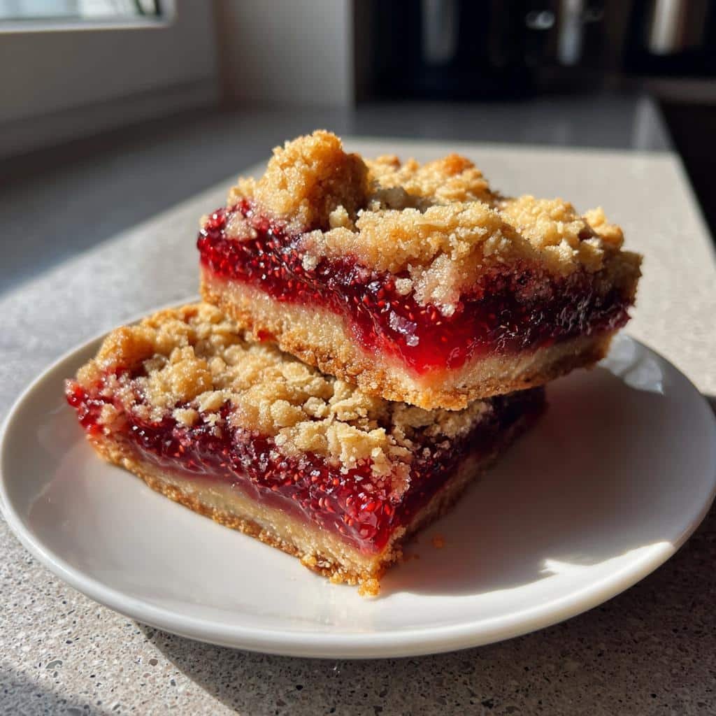 Air Fryer Raspberry Crumble Bars - detail 1