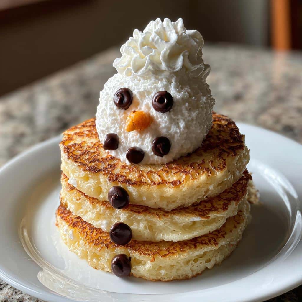 Air Fryer Snowman Pancakes - detail 1