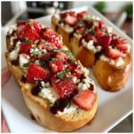 Air Fryer Strawberry Bruschetta