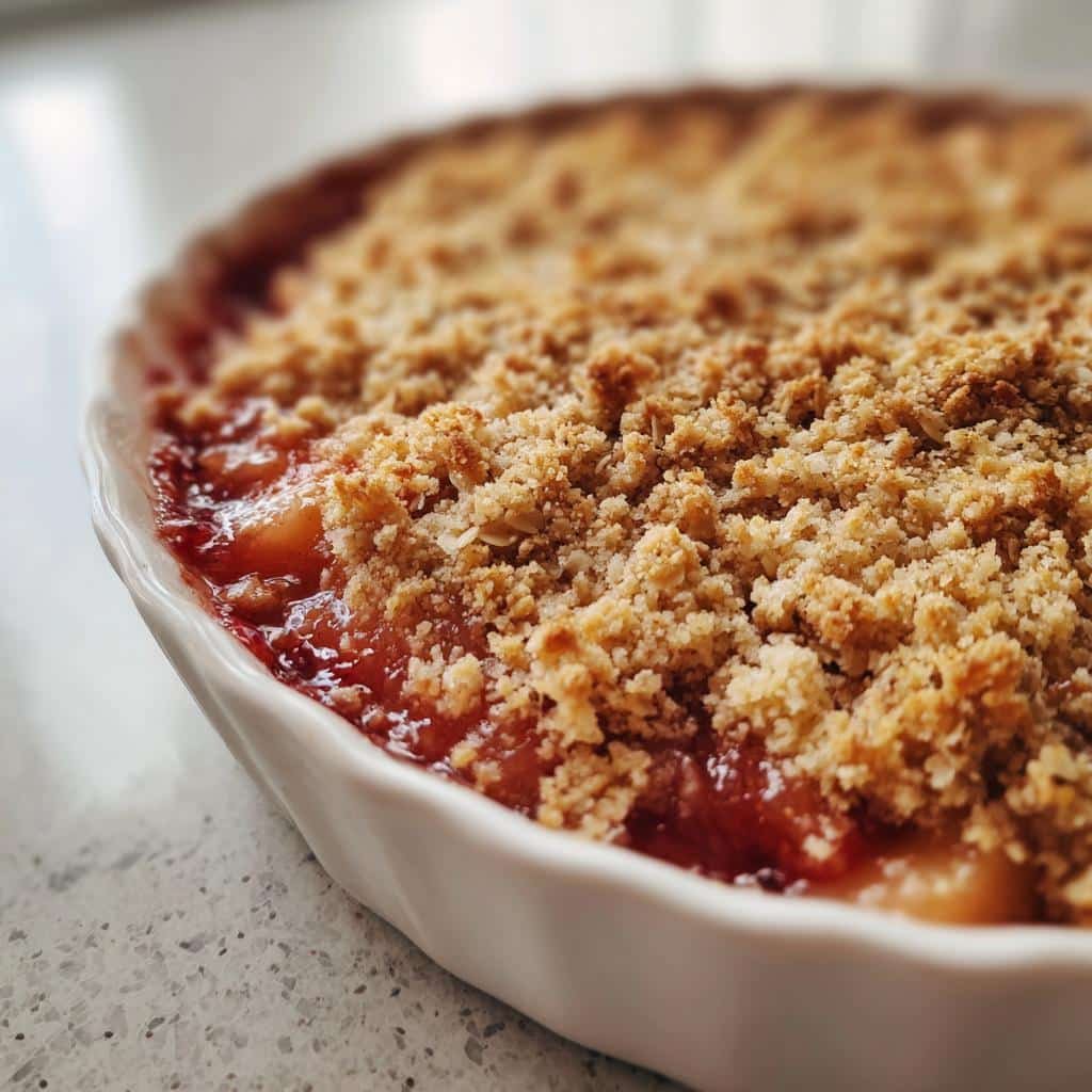 Air Fryer Strawberry Rhubarb Crisp - detail 1