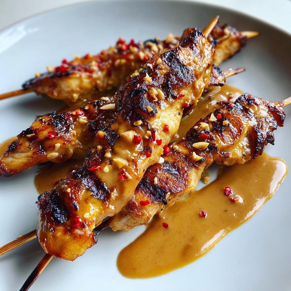 Air Fryer Thai Peanut Chicken Satay - detail 1