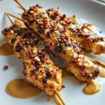 Air Fryer Thai Peanut Chicken Satay
