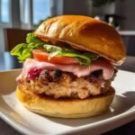 Air Fryer Turkey Burgers with Cranberry Aioli