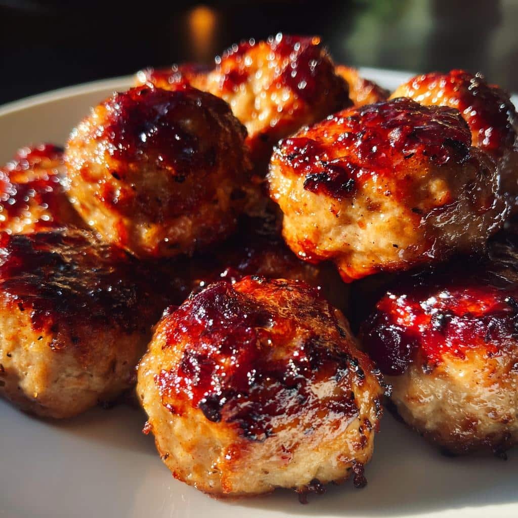 Air Fryer Turkey Cranberry Meatballs (Sweet) - detail 1