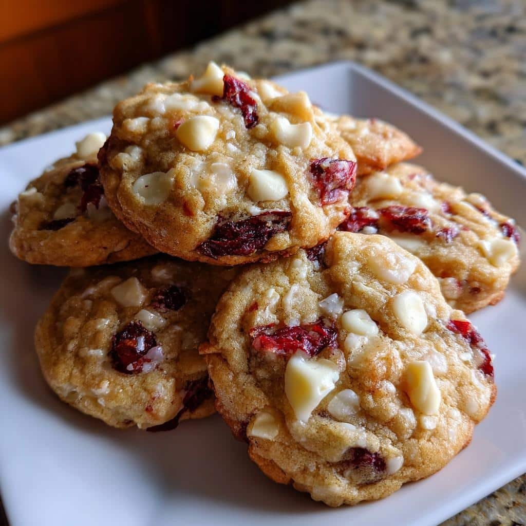 Air Fryer White Chocolate Cranberry Cookies