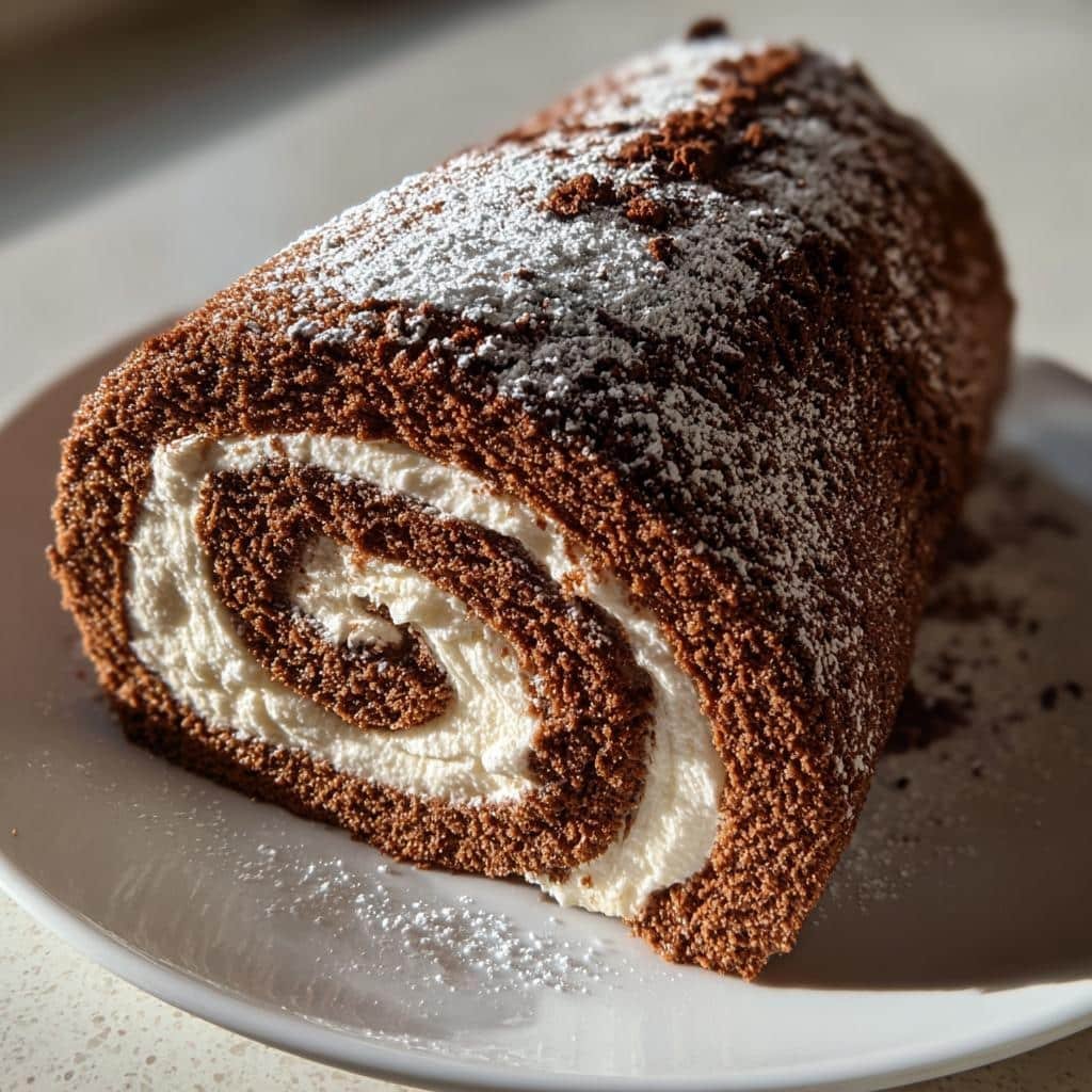Air Fryer Yule Log Cake - detail 1