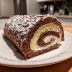 Air Fryer Yule Log Cake