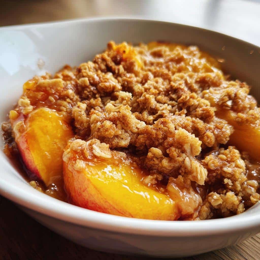 Easy Air Fryer Peach Crisp - detail 1