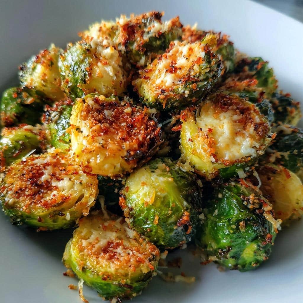 Garlic Parmesan Air Fryer Brussels Sprouts