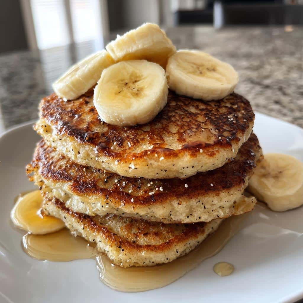 High-Protein Air Fryer Banana Pancakes
