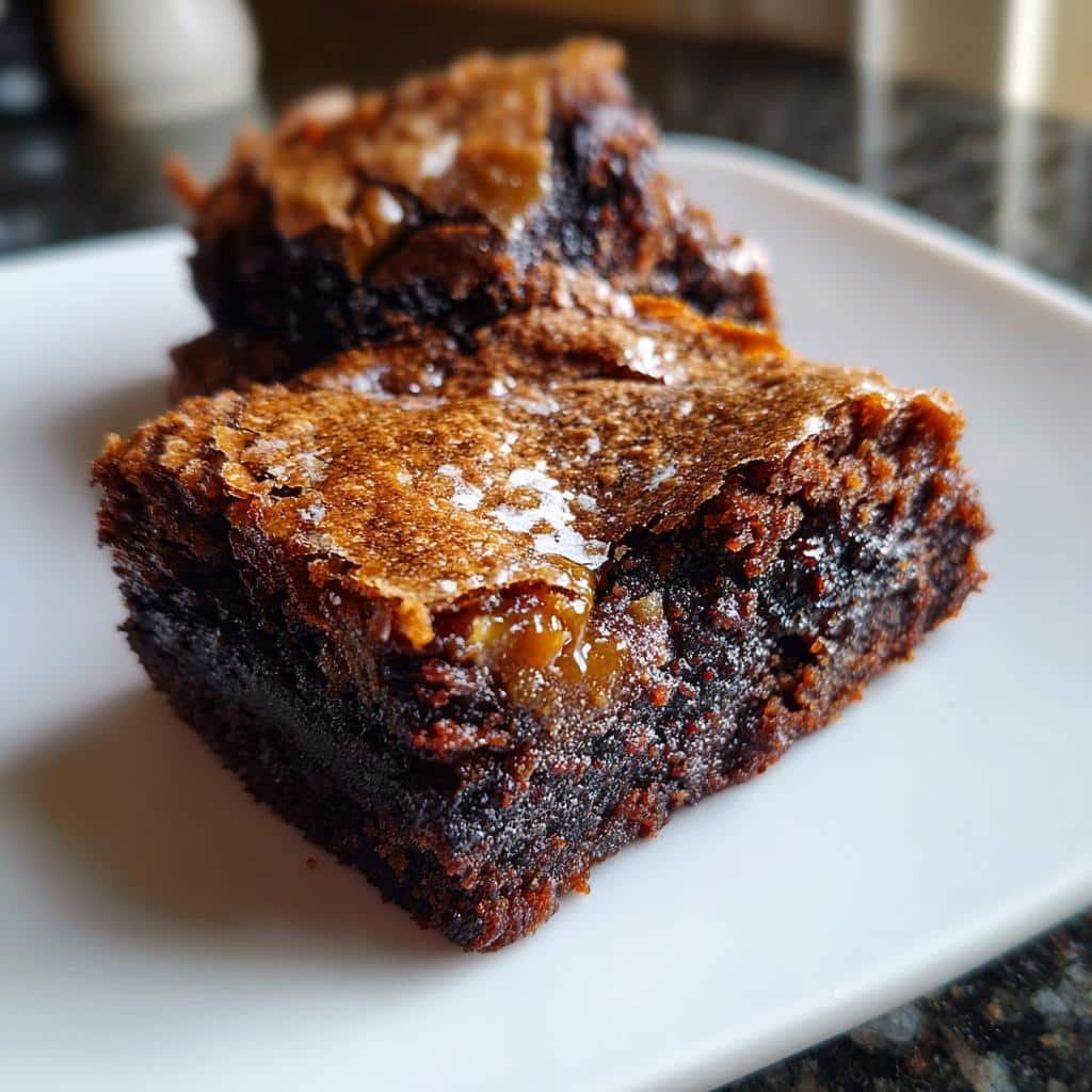 Mini Air Fryer Salted Caramel Brownies