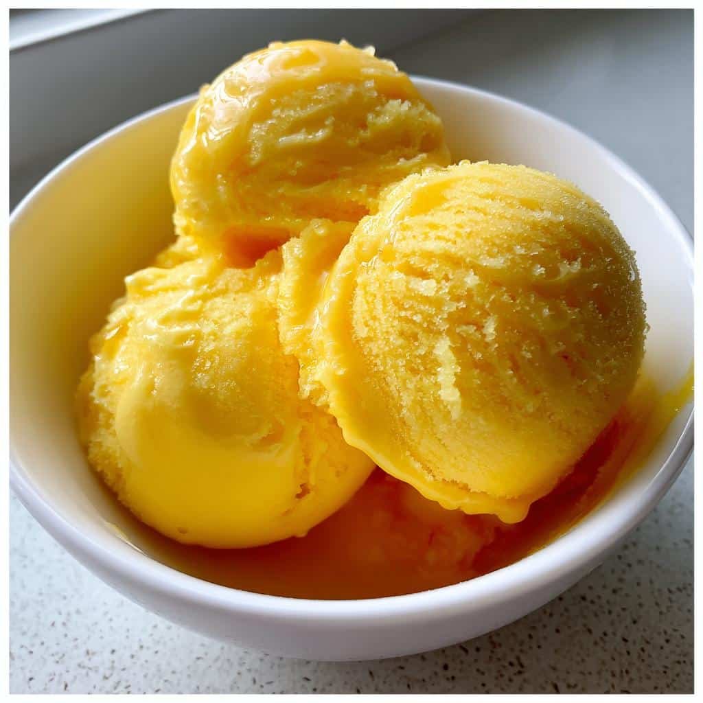Vegan Air Fryer Mango Sorbet