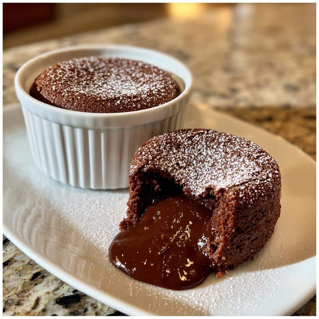 Vegan Air Fryer Molten Cake - detail 1