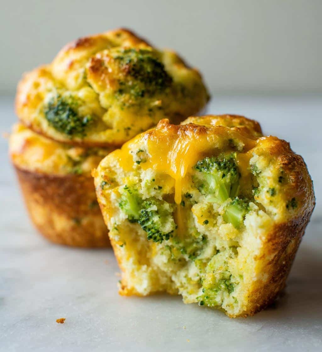 broccoli cheddar muffins - detail 1