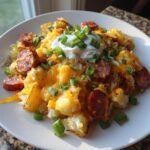 cheesy ranch potatoes and smoked sausage