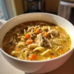 cheesy turkey and vegetable soup