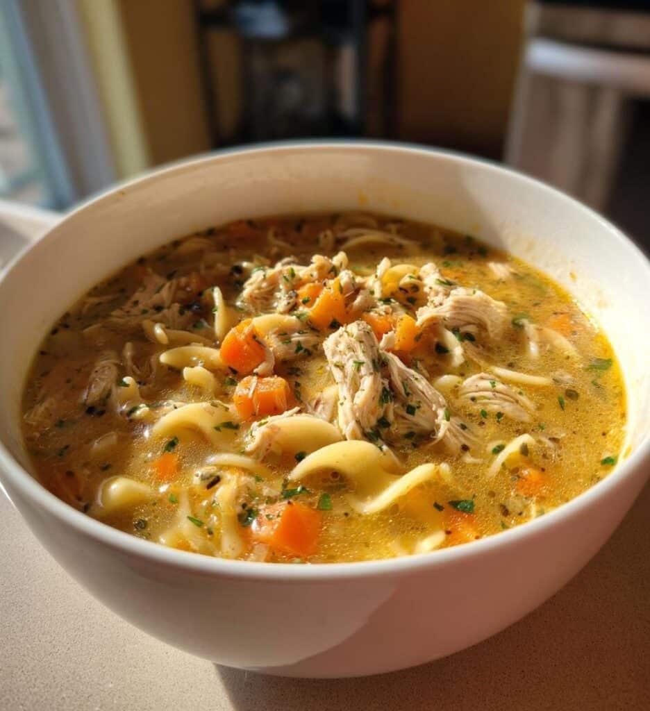 cheesy turkey and vegetable soup