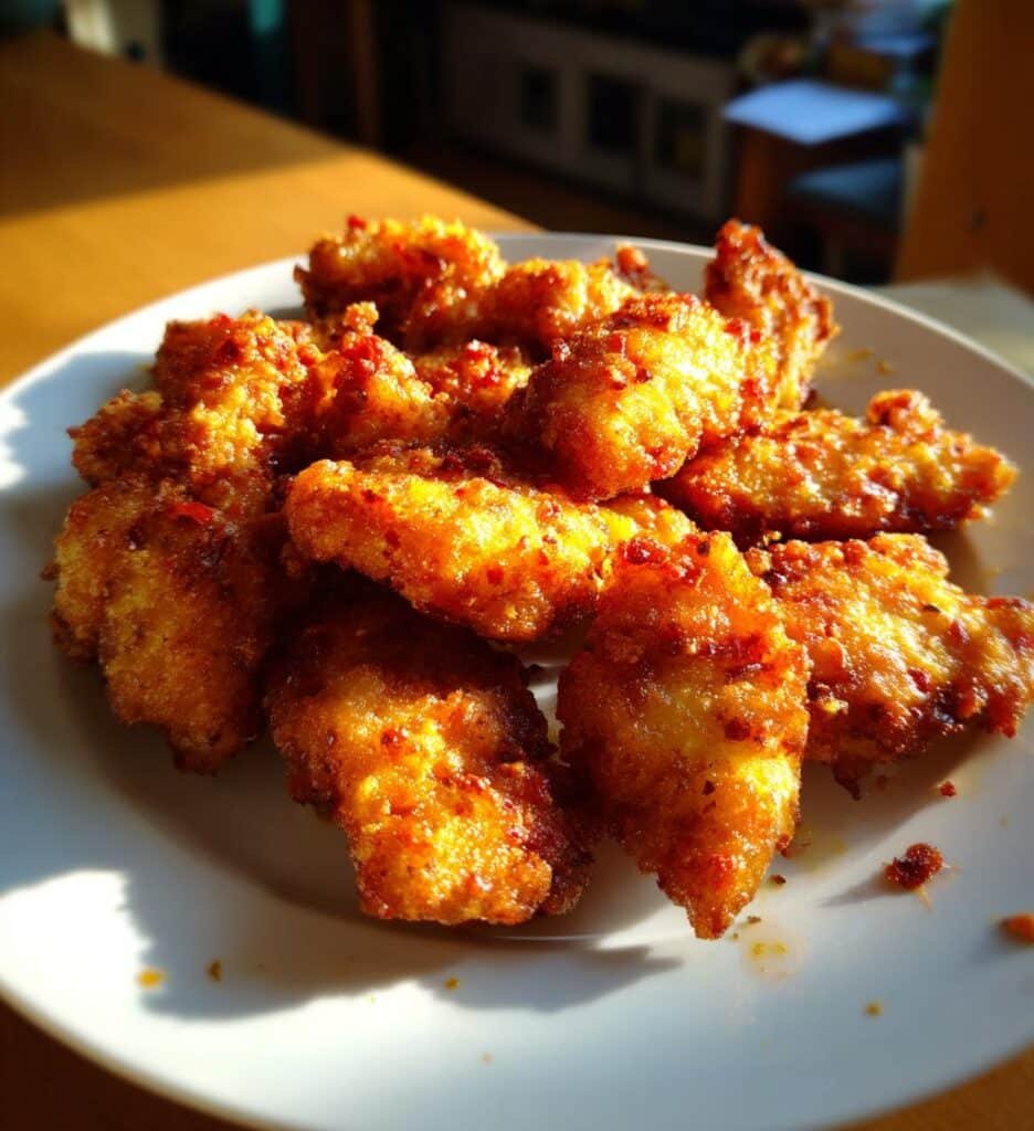 crispy spicy fish nuggets