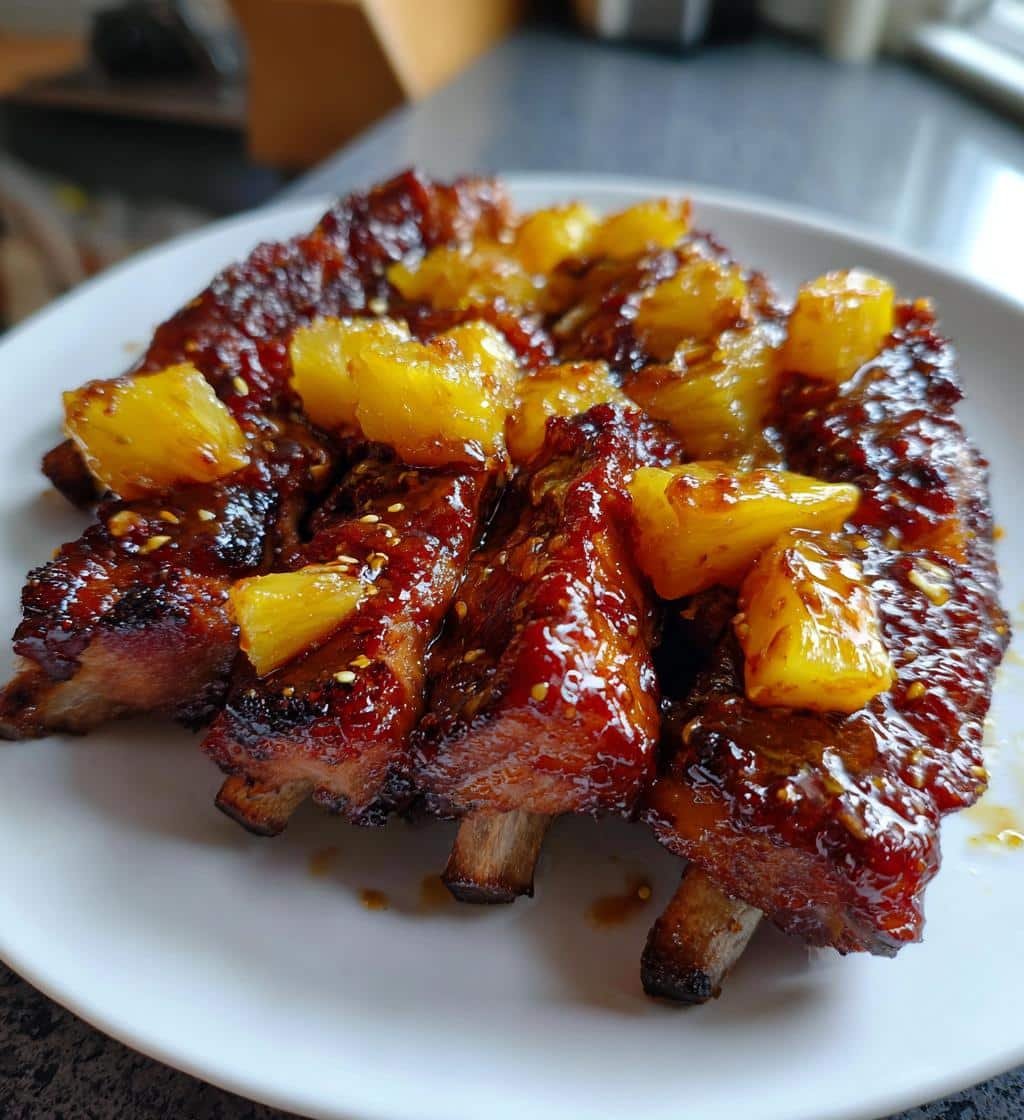 pineapple pork ribs - detail 1