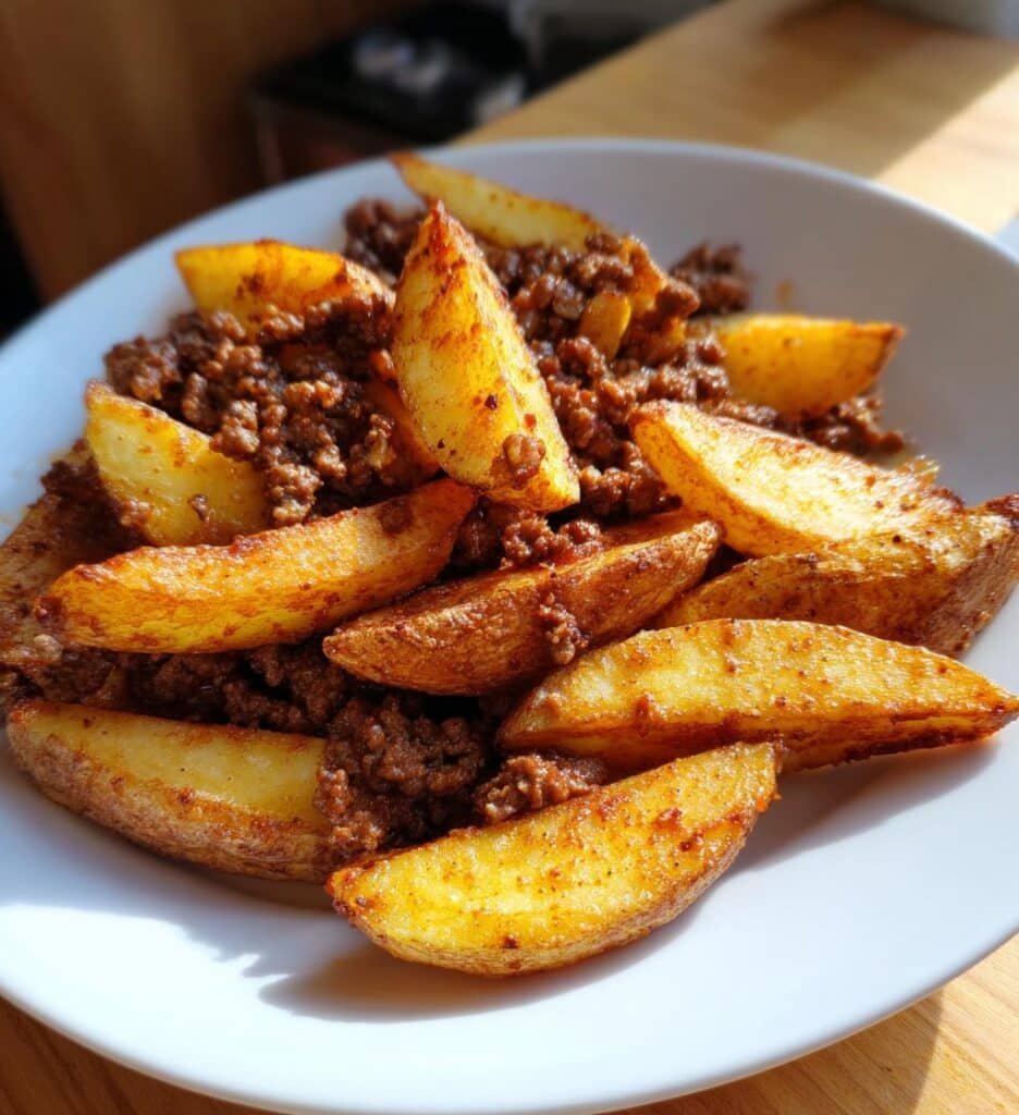 potato wedges air fryer with ground beef