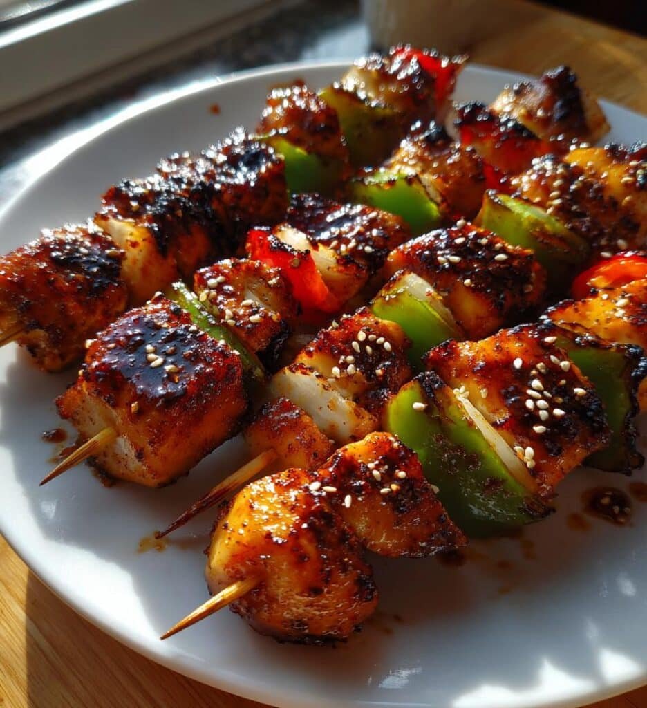 sesame chicken kabobs