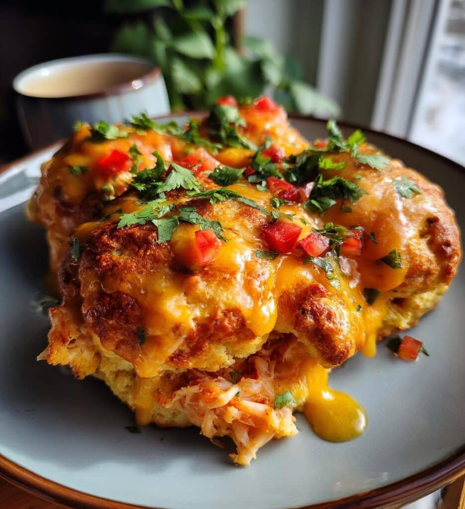 shrimp crab nacho biscuit melts