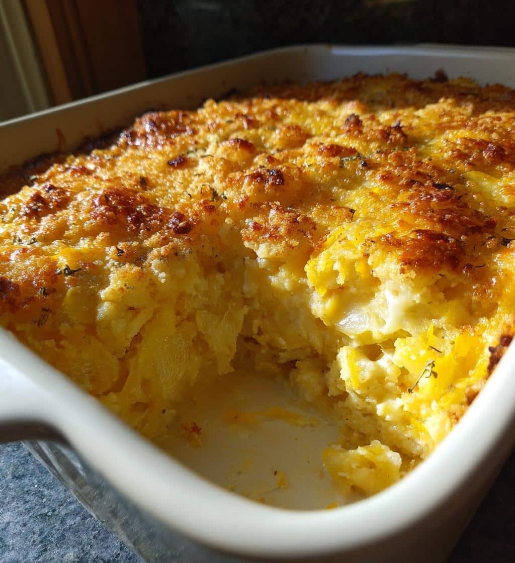 southern squash casserole - detail 1