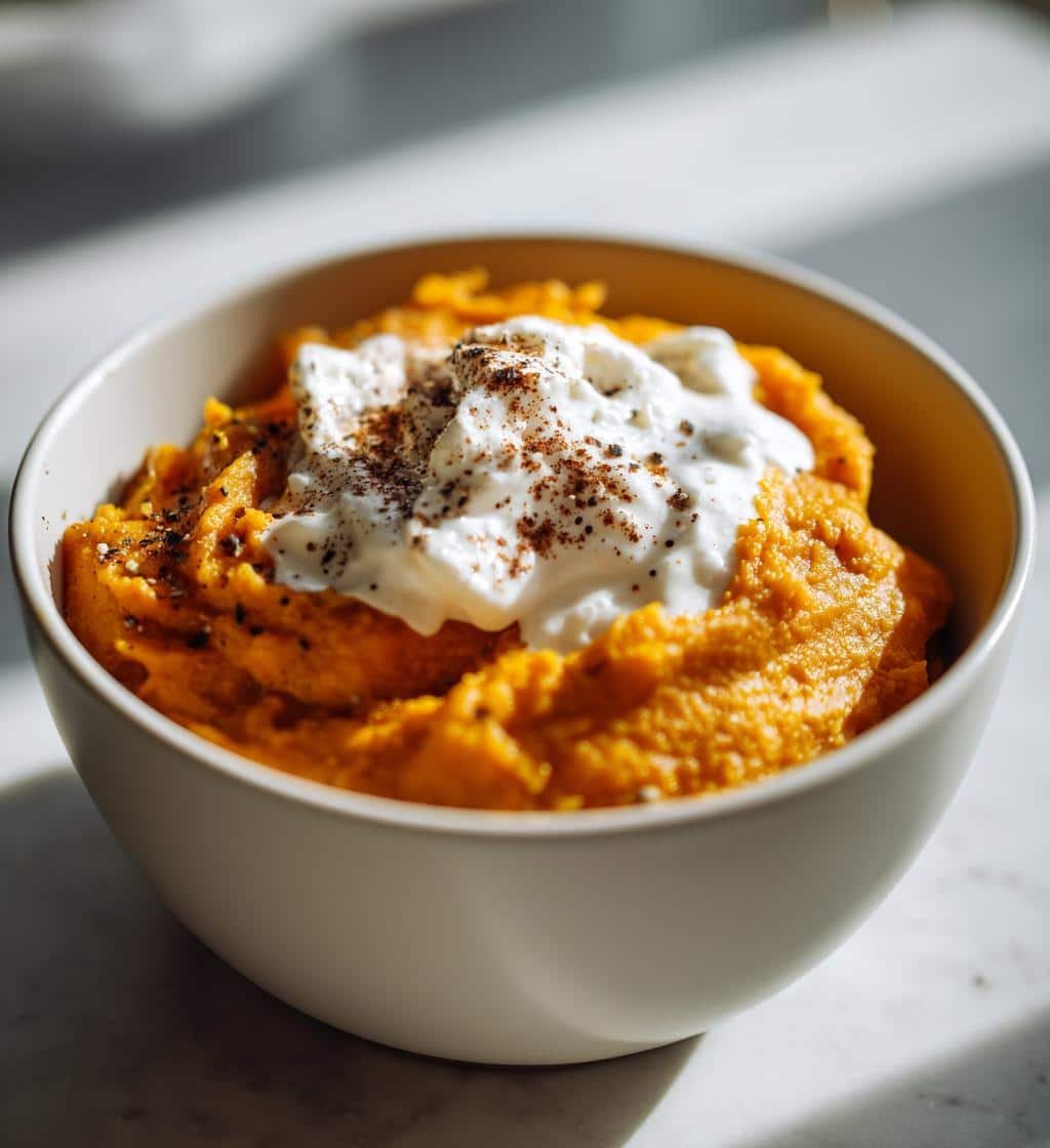 sweet potato mash with greek yogurt - detail 1