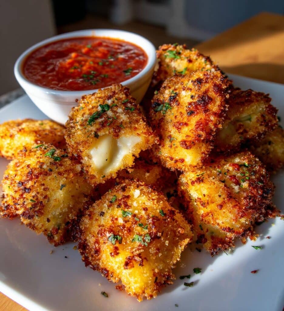 air fryer million dollar ravioli bites