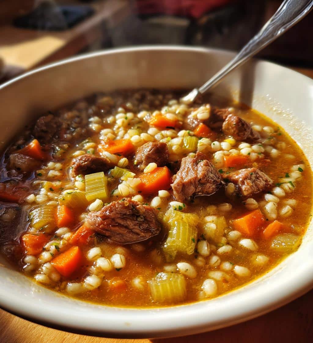 beef barley soup 2 - detail 1