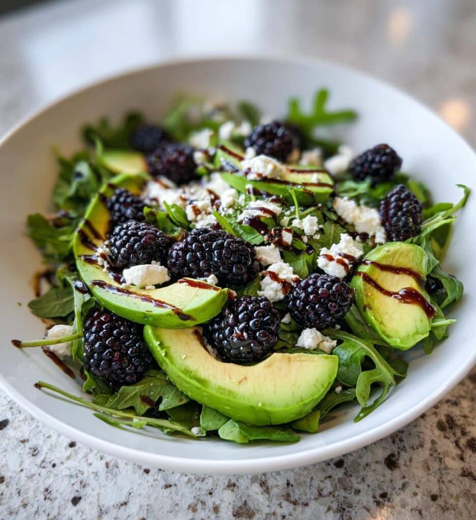 blackberry avocado arugula salad